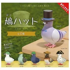 Pigeon Hat Mascot Capsule Gacha Toy All 6 Types Complete Set New