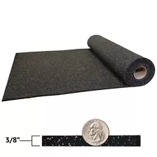 RubberFlooring4u 3/8" Rubber Flooring Rolls, Gym Flooring, 4'x8' Free Shipping