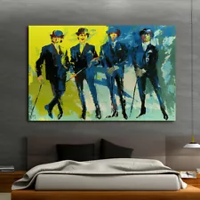 Print on Canvas Painting LeRoy Neiman The Beatles Home Wall Art Decor 20x26