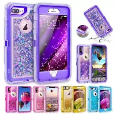 Wholesale Lot For iPhone 6/6s Liquid Quicksand Glitter Rugged Hard Case & Clip