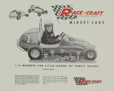 New! Vintage and Rare 1959 Race-Craft Quarter 1/4 Midget Ad in Color