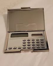 Calculator with Built-In Card Holder