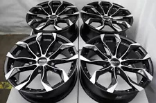 Kudo Racing Intimidate 18x8 5x112 +32mm Black w/Machined Face Wheels Rims (4)