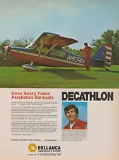 Aviation Magazine Print - Decathlon Bellanca Aircraft and Gene Soucy (1974)