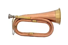 CAVALRY BUGLE CIVIL WAR WITH COPPER FINISH MUSICAL INSTRUMENT