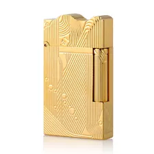 S.T. DP Butane Lighters Brass Engraved Sleeping Mermaid for Smoking Men Gift