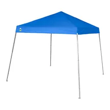 Crown Shades 10' x 10' Base 8' x 8' Top Pop Up Canopy w/Carry Bag, Blue (Used)