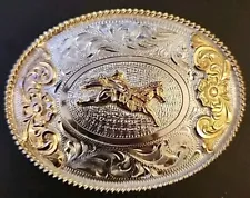 Justin Silver Rodeo Belt Buckle-Very Nice Buckle ð¥ð¥ð¥