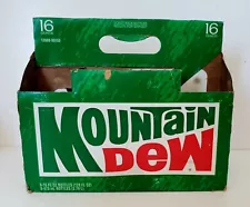 Vintage Mountain Dew Cardboard Bottle Carrier for (8) 16 Ounce Bottles