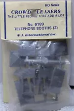 N.J. INTERNATIONAL HO SCALE TELEPHONE BOOTHS ( 2 PC) 6189