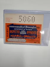 Mint 1942 1943 Pa Inspection Sticker