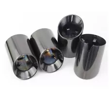 3.8" SLIP ON TITANIUM BLACK EXHAUST TIPS M2 F87 M3 F80 M4 M5 F10 M6 GOLF R MK7