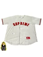 Supreme Ultrasuede Mesh Baseball Jersey (Grey)