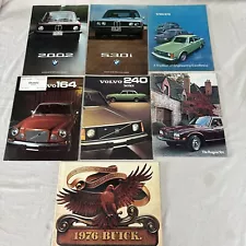 Vintage BMW 2002 530i Original Sales Brochure Catalog Volvo Peugeot 504 Buick