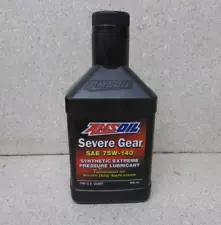 NEW AMSOIL FULL SYNTHETIC SAE 75W-140 SEVERE GEAR LUBE 1 QUART QT OIL