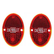 33 34 35 36 Chevy Pickup Truck Red Tail Light Glass Lens Lenses 1933-1936 Pair