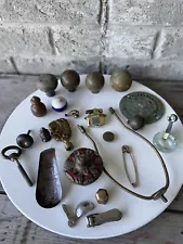 New ListingJunk Drawer Estate Sale Lot Finials Shoe Horn Knobs And More!