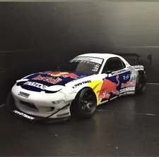 Addiction 1/10 RC Car Painted Body Mazda RX-7 Rocket Bunny Red Bull Logo