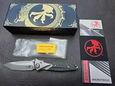 Microtech Socom Bravo Mini T/E Manual EDC Knife Carbon Fiber Scales, M390 Blade