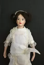 1985 Nurse Doll, 13", Porcelain Head, Hands & Forearm & Knees to Feet