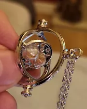 Harry Potter Silver Time Turner Pendant Disney Jewelry Witch Craft Occult Retro