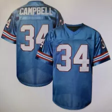 HOUSTON OILERS Earl Campbell #34 Stitched Blue Football Jersey Mens XL *NEW*