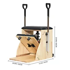 Rubber Wood Pilates Chair Split-Pedal Stability Pilates Chair with Handles