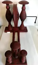 Charkha Vintage Red Spinning Wheel -- #F085