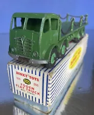 DINKY TOYS 1950s FODEN FLAT TRUCK 905 CHAINS 2nd CAB GREEN BOXED All ORIGINAL