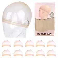 Transparent HD Wig Caps for Lace Front Wig Ultra Thin Stocking Cap3 Pack 6Pcs