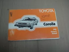 1982 Toyota Corolla Owner's Manual