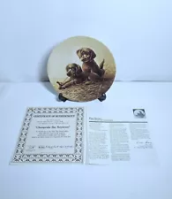 Edwin M knowles Chesapeake Bay Retrievers Field Trips Plate Collection