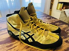 Asics JB Elite Jordan Burroughs Wrestling MMA Shoes Men's Size 14 J3A1Y Gold