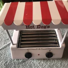 Vintage Nostalgia Collection Old Fashioned Hot Dog Roller Grill w/Bun Warmer