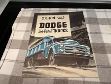 1951 DODGE "2 1/2 TON--J & K MODEL TRUCKS" Truck Dealer Showroom Sales Brochure