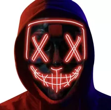 NEW LED Red Purge Halloween Mask - Costume Dress Up