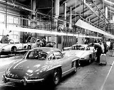 1954 Mercedes-Benz 300SL Gullwing Coupe Factory ASSEMBLY Picture Photo 8.5x11