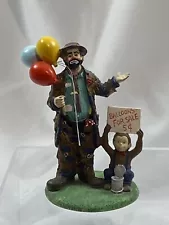 Vintage Emmett Kelly Balloons For Sale Monkey Stanton Arts 1995 Clown Figurine