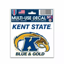 KENT STATE GOLDEN FLASHES 3"X4" MULTI-USE DECAL PERFECT FOR CAR WINDOWS