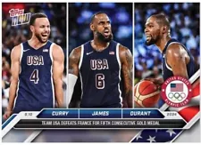 Stephen Curry Lebron James Kevin Durant 2024 Team USA Gold Medal Topps Now x10!