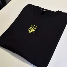 Ukrainian shirt, Embroidered Ukraine T-Shirts Volodymyr Zelenskyy Golden Trident