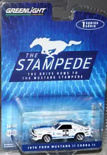 Greenlight 1/64 1976 Ford Mustang II Cobra White Model Toy Car Diecast New