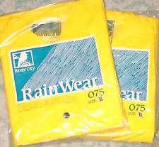 Rain Suit Gear River City Rain Wear 075J Size XL Classic Yellow 3pc Lot Of 2 NOS