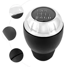 6-Speed Manual Chrome Leather Wrapped Shift Knob For Jeep Wrangler JK 2011-2018