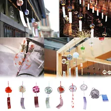 Japanese Glass Wind Chime Bell Indoor Window Hanging Ornament Home Decor Craf