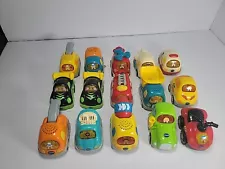 VTech Go Go Smart Wheels Lot Of 15 ATV FIRE/DUMP/TOW TRUCK RACE CAR TRACTOR