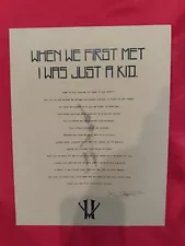 2016 KOBE BRYANT “DEAR BASKETBALL” REPRINT RETIREMENT LETTER 11 X 8.5