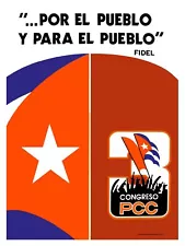 2254.For the people and only for the people quality Cuban Poster.Communist Party