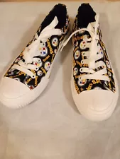 womens low top canvas pittsburgh steelers shoes