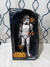 TALKING STORMTROOPER FIGURE 13.5" 15+ phrases Star Wars Disney Store.